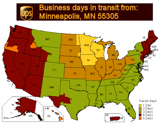 Ups Ground Chart